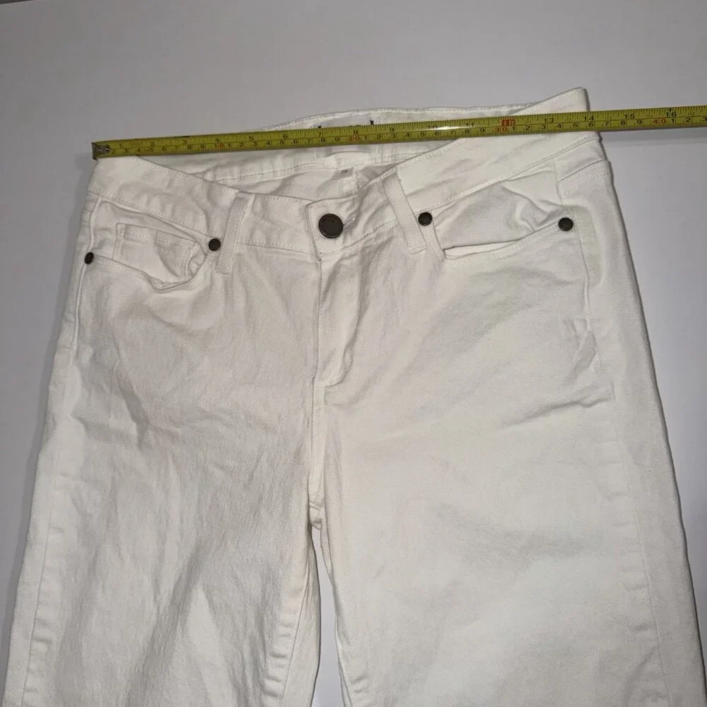 Paige Jeans Women 29‎ White Kylie Crop Minimalist Summer Spring Classic Vacation